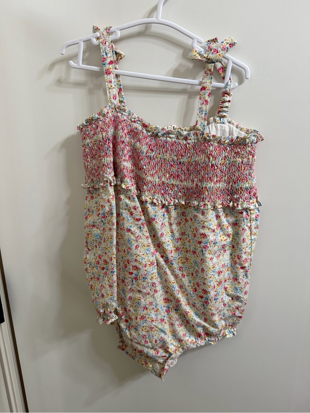 Rachel Riley Cream Floral romper